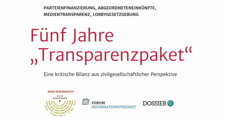 Fünf Jahre Transparenzpaket - Eine kritische Bilanz aus zivilgesellschaftlicher Perspektive